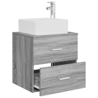 Mobile Lavabo da Parete Sonoma grigio 53 x 34,5 x 63 cm | homemem39