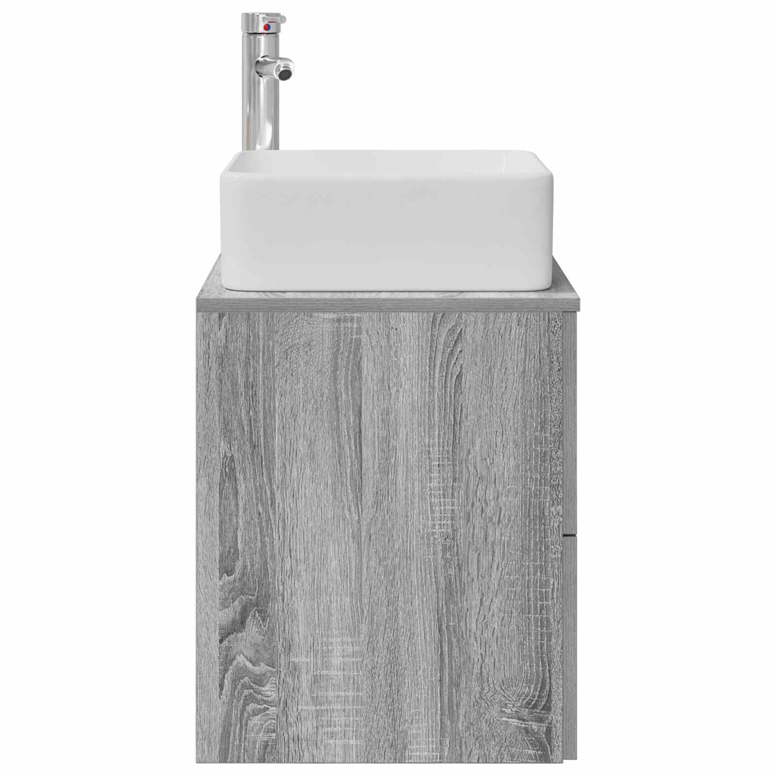 Mobile Lavabo da Parete Sonoma grigio 53 x 34,5 x 63 cm | homemem39