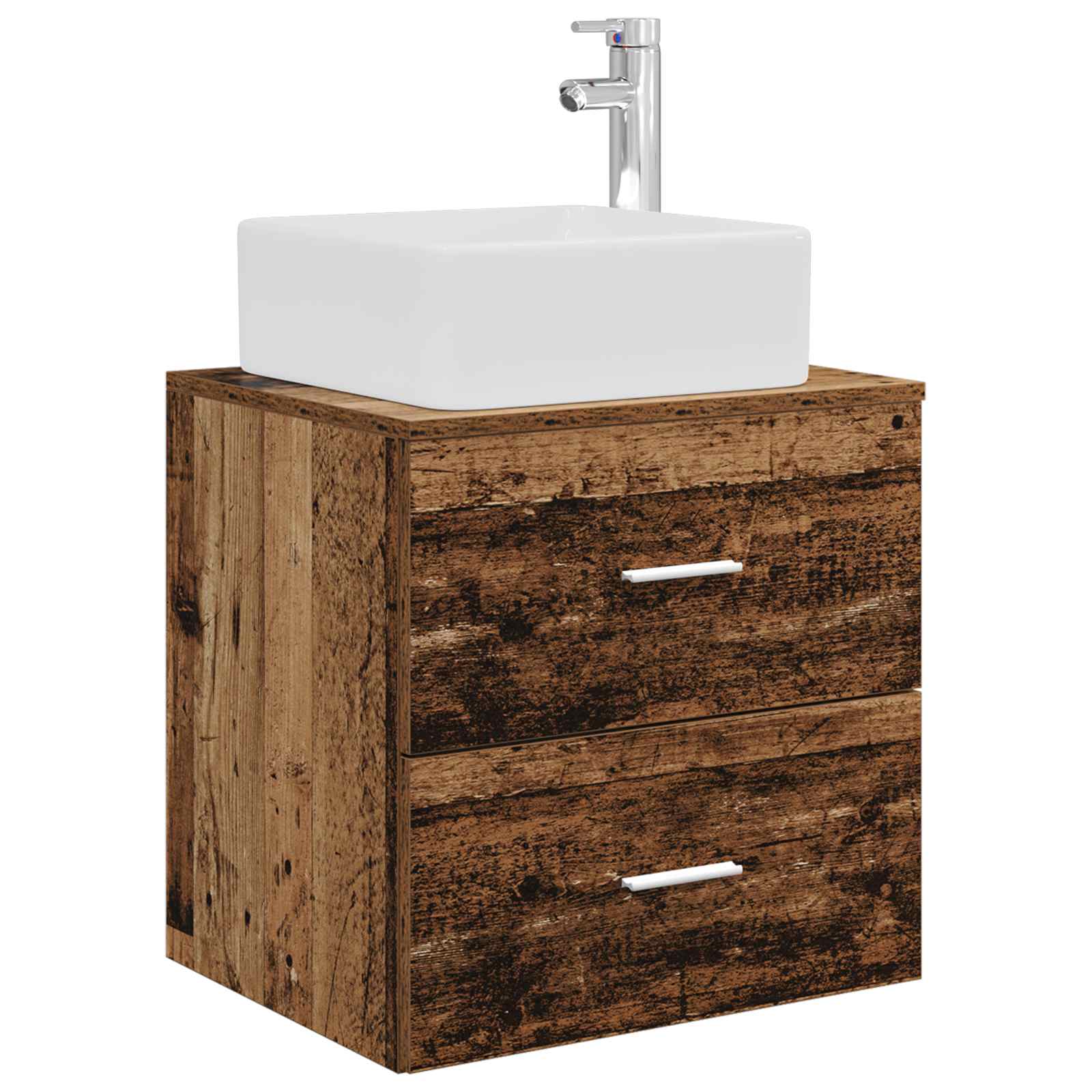 Mobile Lavabo da Parete Legno antico 53 x 34,5 x 63 cm | homemem39
