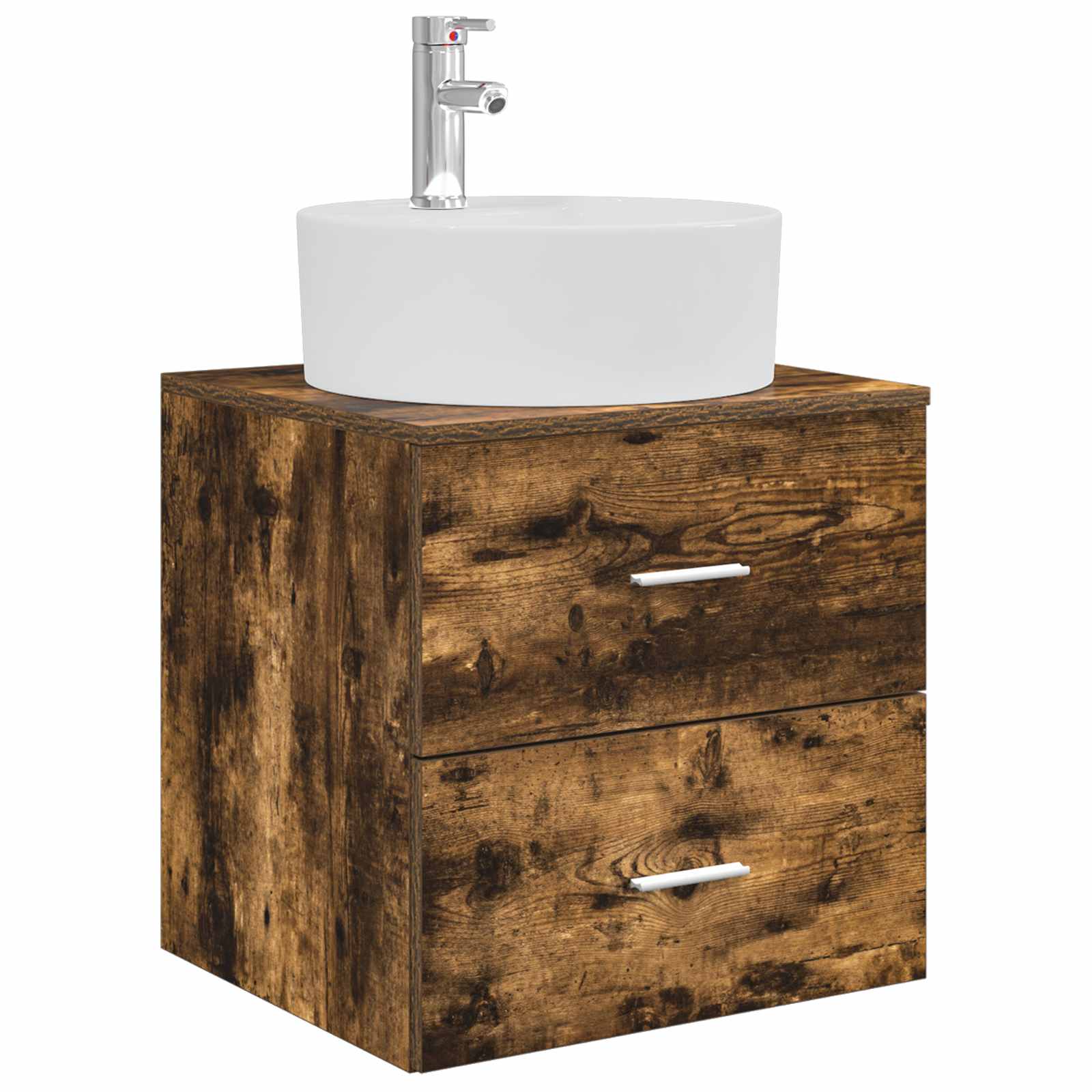 Mobile Lavabo da Parete Rovere Fumo 49,5 x 44,5 x 65 cm | homemem39