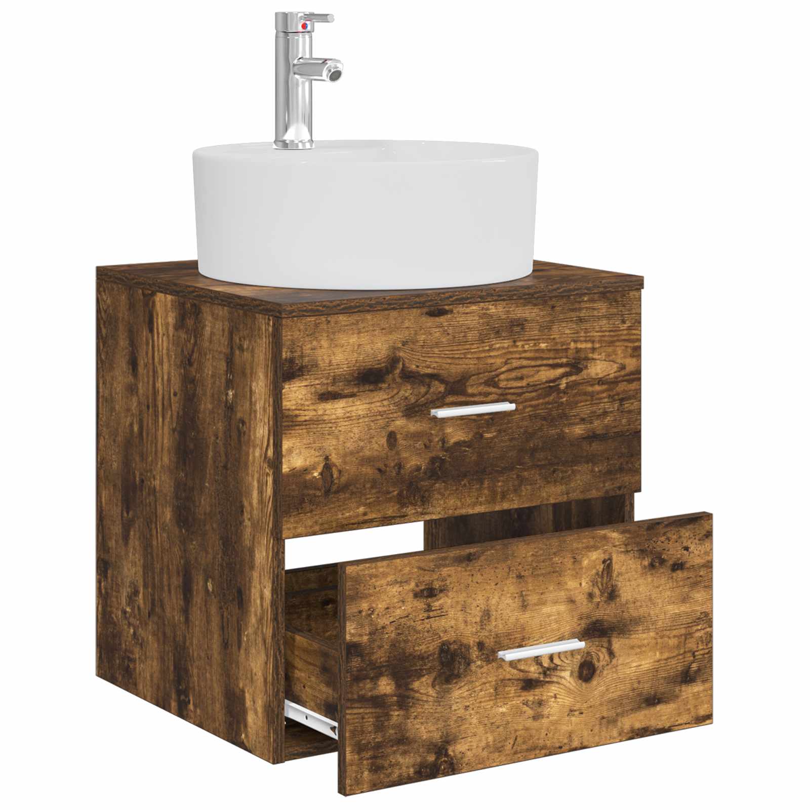 Mobile Lavabo da Parete Rovere Fumo 49,5 x 44,5 x 65 cm | homemem39