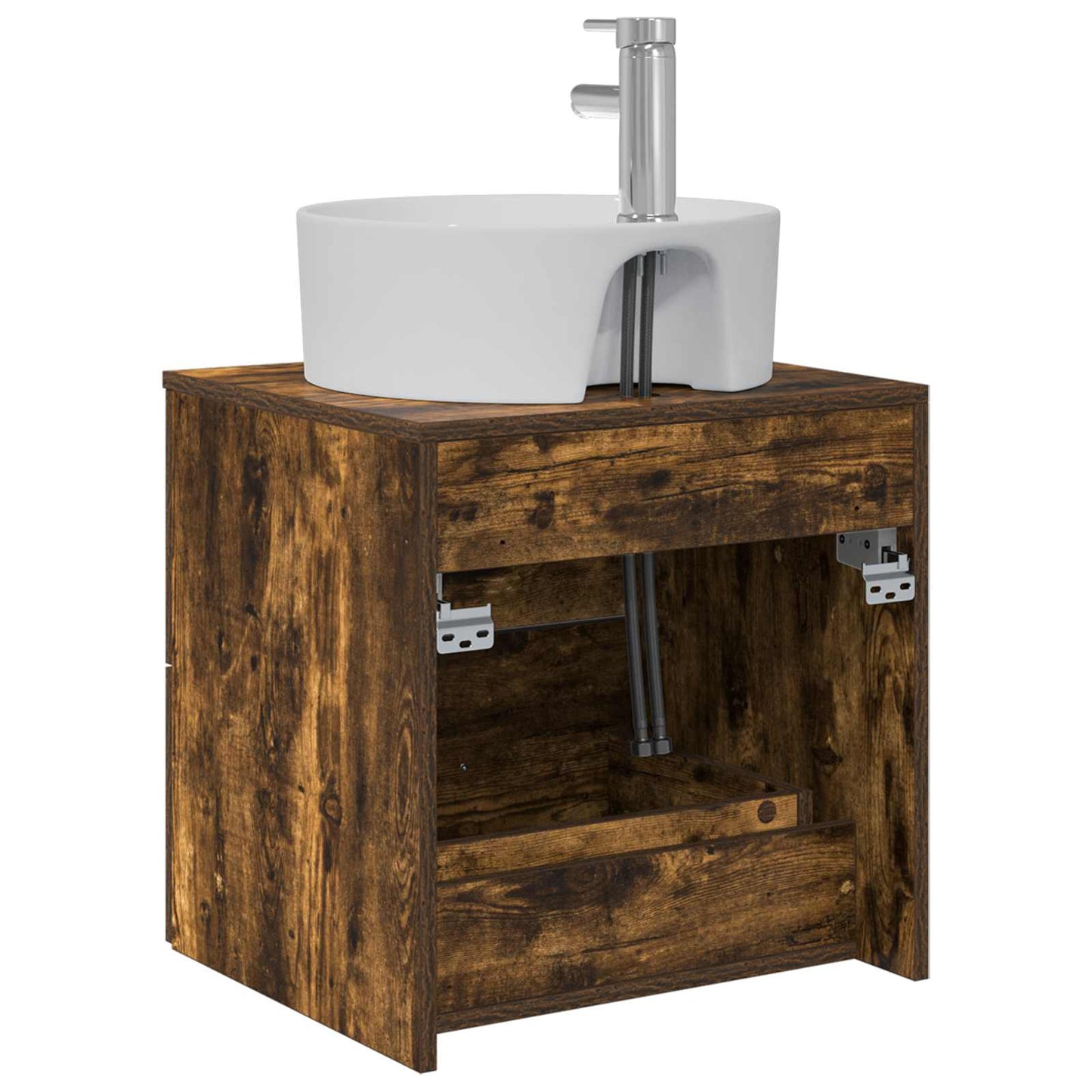 Mobile Lavabo da Parete Rovere Fumo 49,5 x 44,5 x 65 cm | homemem39