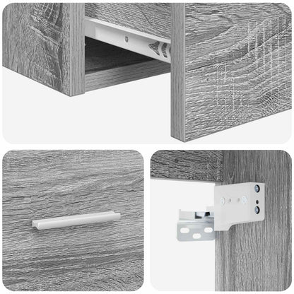 Mobile Lavabo da Parete Sonoma grigio 49,5 x 44,5 x 65 cm | homemem39