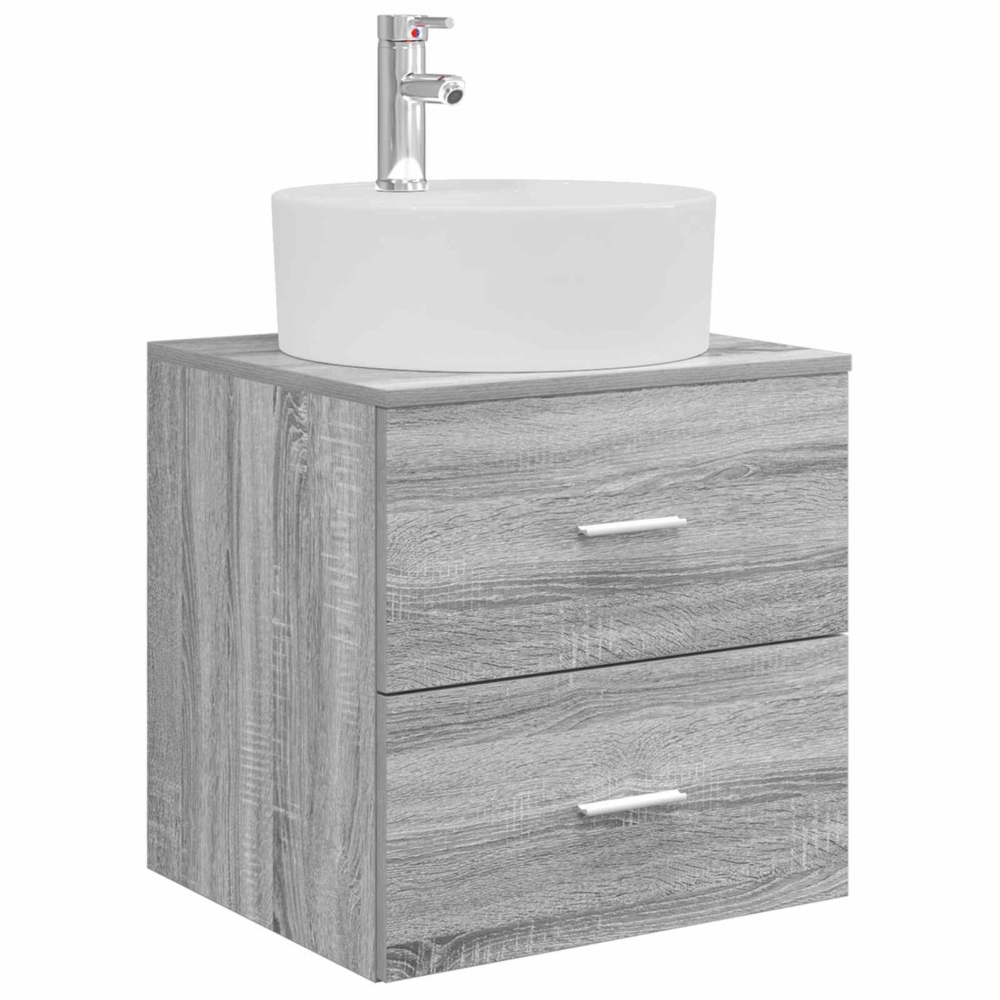 Mobile Lavabo da Parete Sonoma grigio 49,5 x 44,5 x 65 cm | homemem39