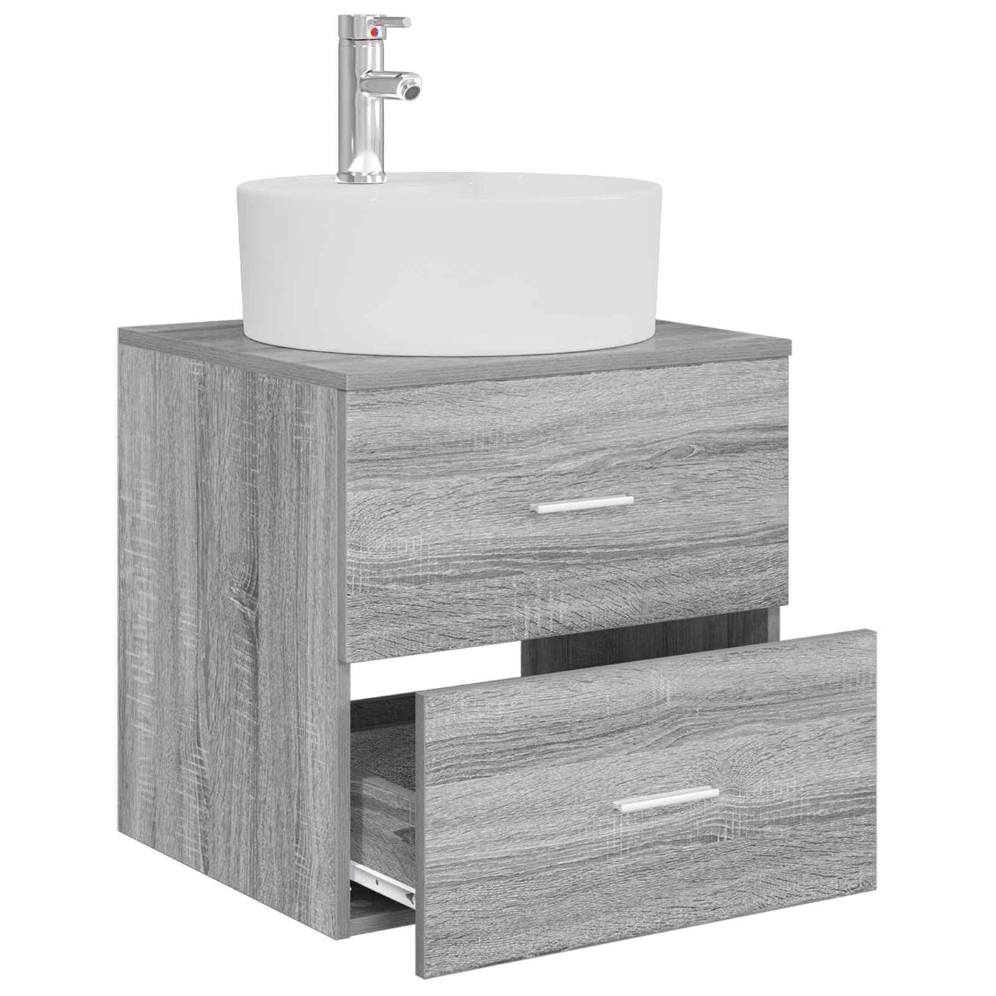Mobile Lavabo da Parete Sonoma grigio 49,5 x 44,5 x 65 cm | homemem39