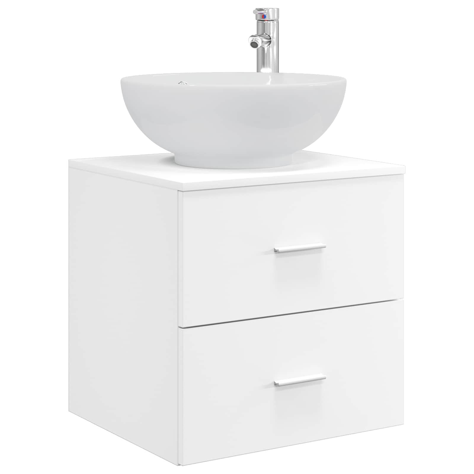 Mobile Lavabo da Parete Bianco 49,5 x 44,5 x 66,5 cm | homemem39