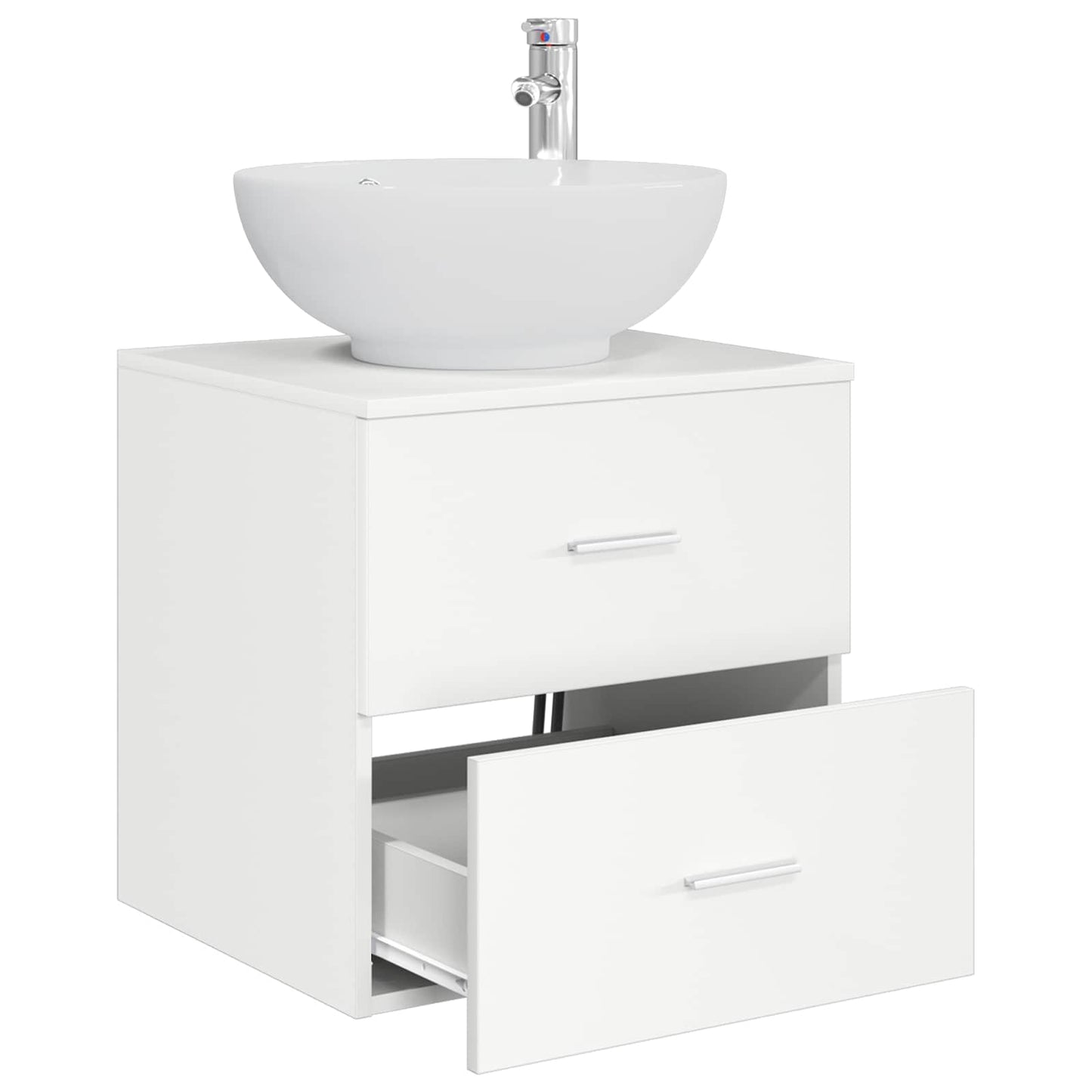Mobile Lavabo da Parete Bianco 49,5 x 44,5 x 66,5 cm | homemem39