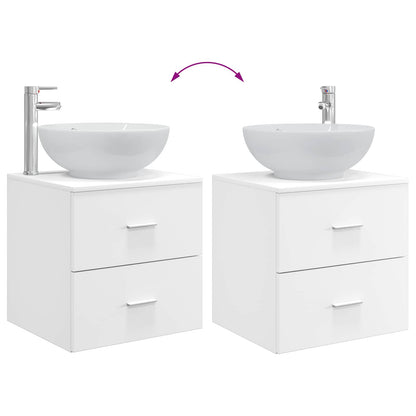 Mobile Lavabo da Parete Bianco 49,5 x 44,5 x 66,5 cm | homemem39
