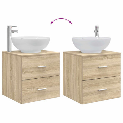 Mobile Lavabo da Parete Rovere Sonoma 49,5 x 44,5 x 66,5 cm | homemem39