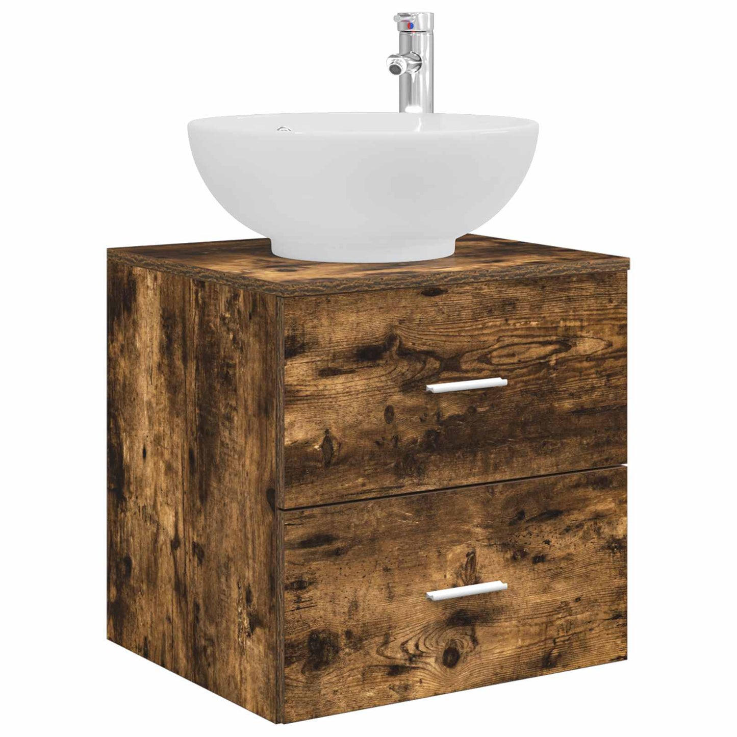 Mobile Lavabo da Parete Rovere Fumo 49,5 x 44,5 x 66,5 cm | homemem39