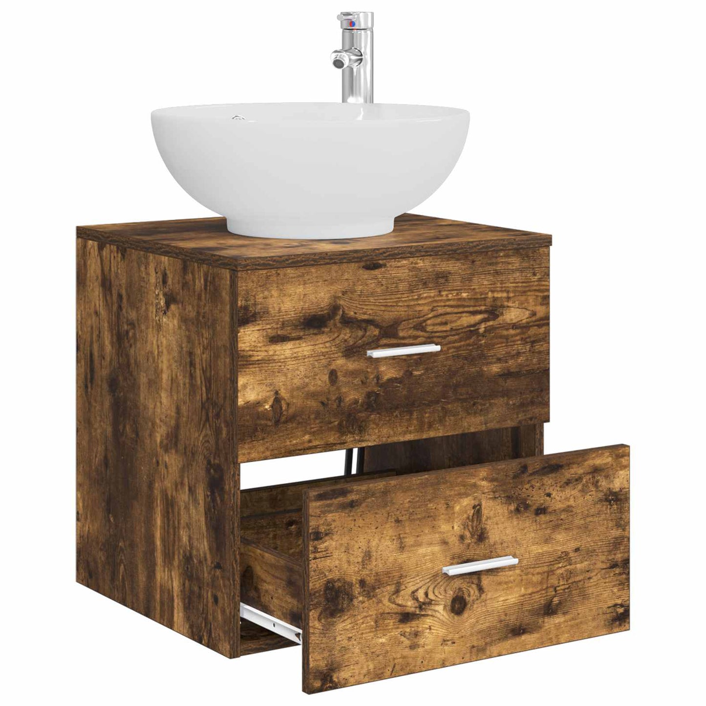 Mobile Lavabo da Parete Rovere Fumo 49,5 x 44,5 x 66,5 cm | homemem39