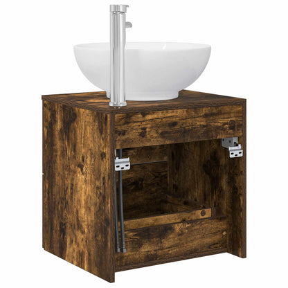 Mobile Lavabo da Parete Rovere Fumo 49,5 x 44,5 x 66,5 cm | homemem39