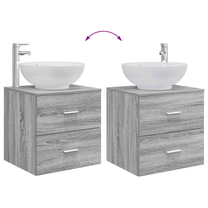 Mobile Lavabo da Parete Sonoma grigio 49,5 x 44,5 x 66,5 cm | homemem39