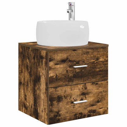 Mobile Lavabo da Parete Rovere Fumo 49,5 x 44,5 x 66 cm | homemem39