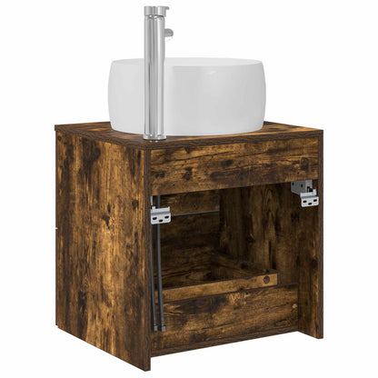 Mobile Lavabo da Parete Rovere Fumo 49,5 x 44,5 x 66 cm | homemem39