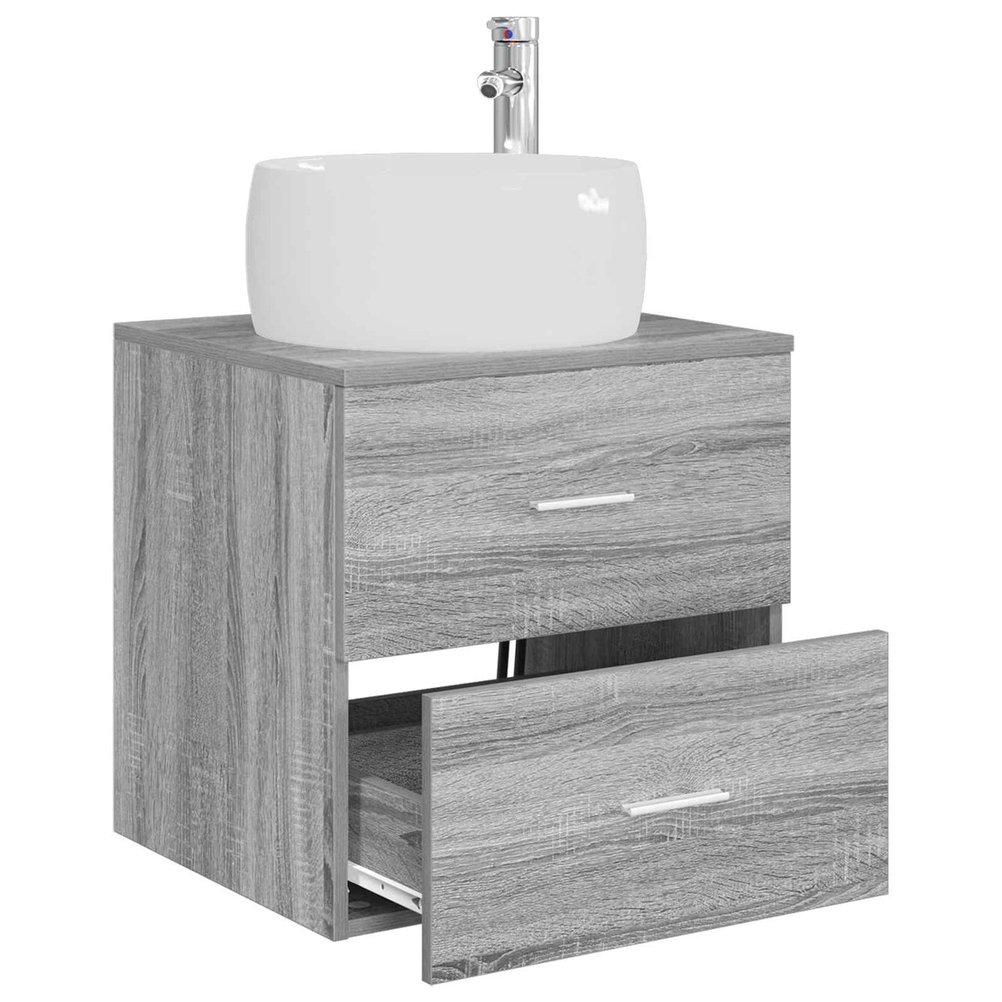 Mobile Lavabo da Parete Sonoma grigio 49,5 x 44,5 x 66 cm | homemem39