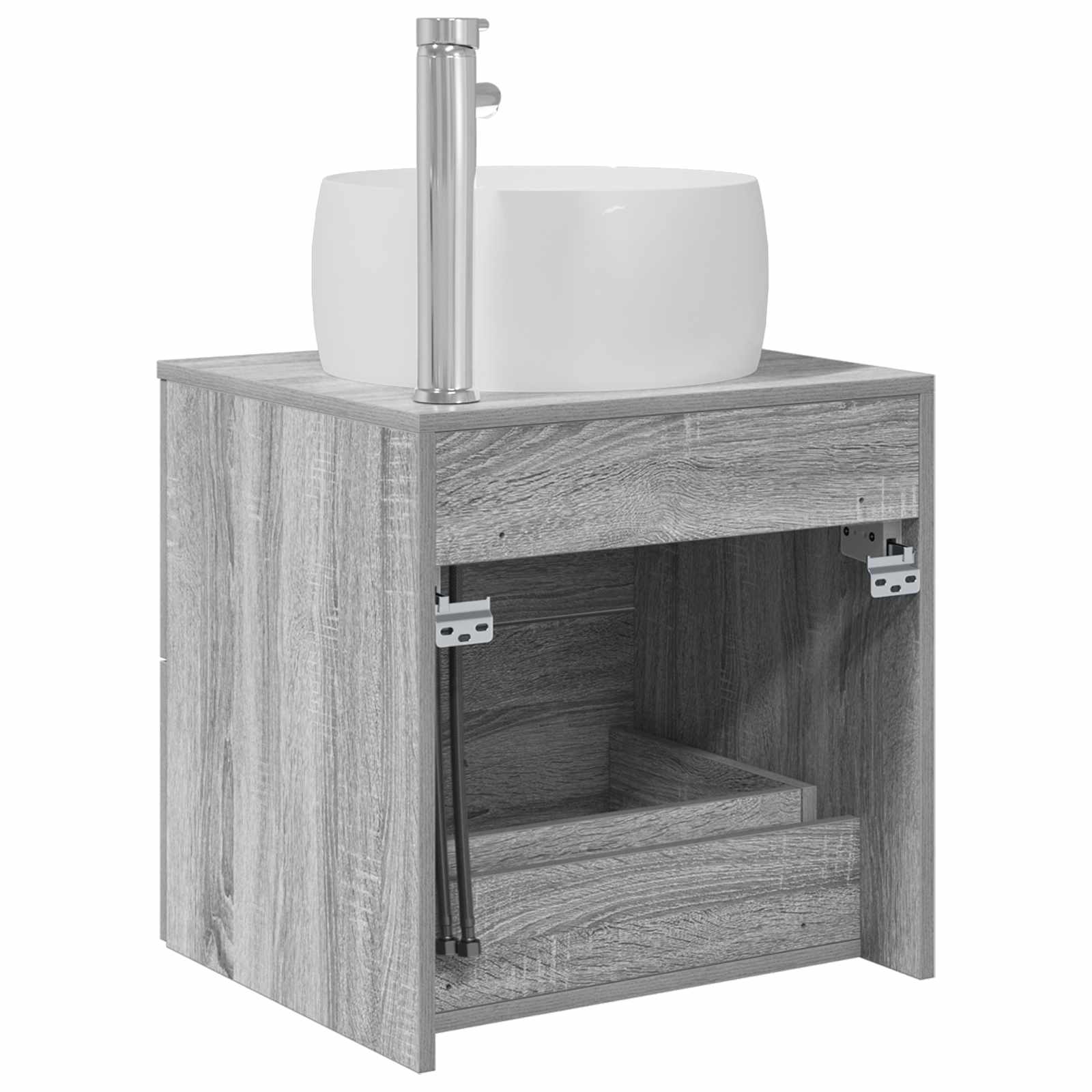 Mobile Lavabo da Parete Sonoma grigio 49,5 x 44,5 x 66 cm | homemem39