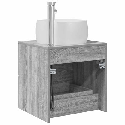 Mobile Lavabo da Parete Sonoma grigio 49,5 x 44,5 x 66 cm | homemem39