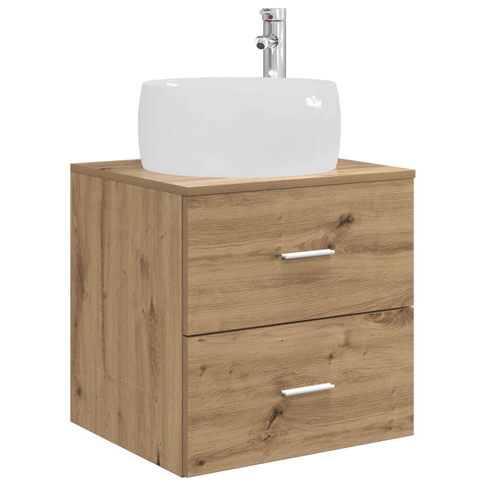 Mobile Lavabo da Parete Rovere Artigianale 49,5 x 44,5 x 66 cm | homemem39