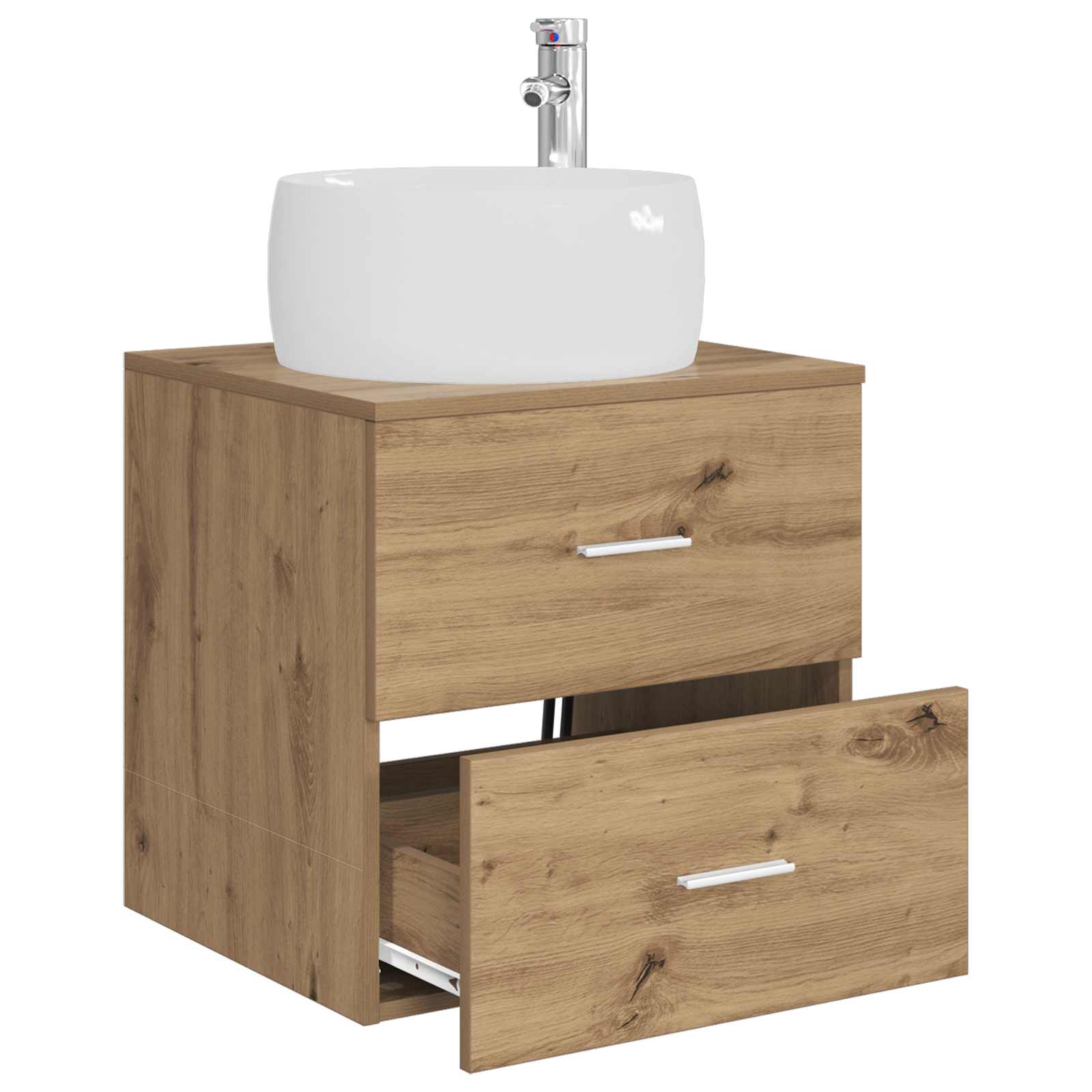 Mobile Lavabo da Parete Rovere Artigianale 49,5 x 44,5 x 66 cm | homemem39