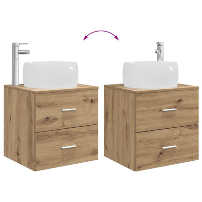 Mobile Lavabo da Parete Rovere Artigianale 49,5 x 44,5 x 66 cm | homemem39