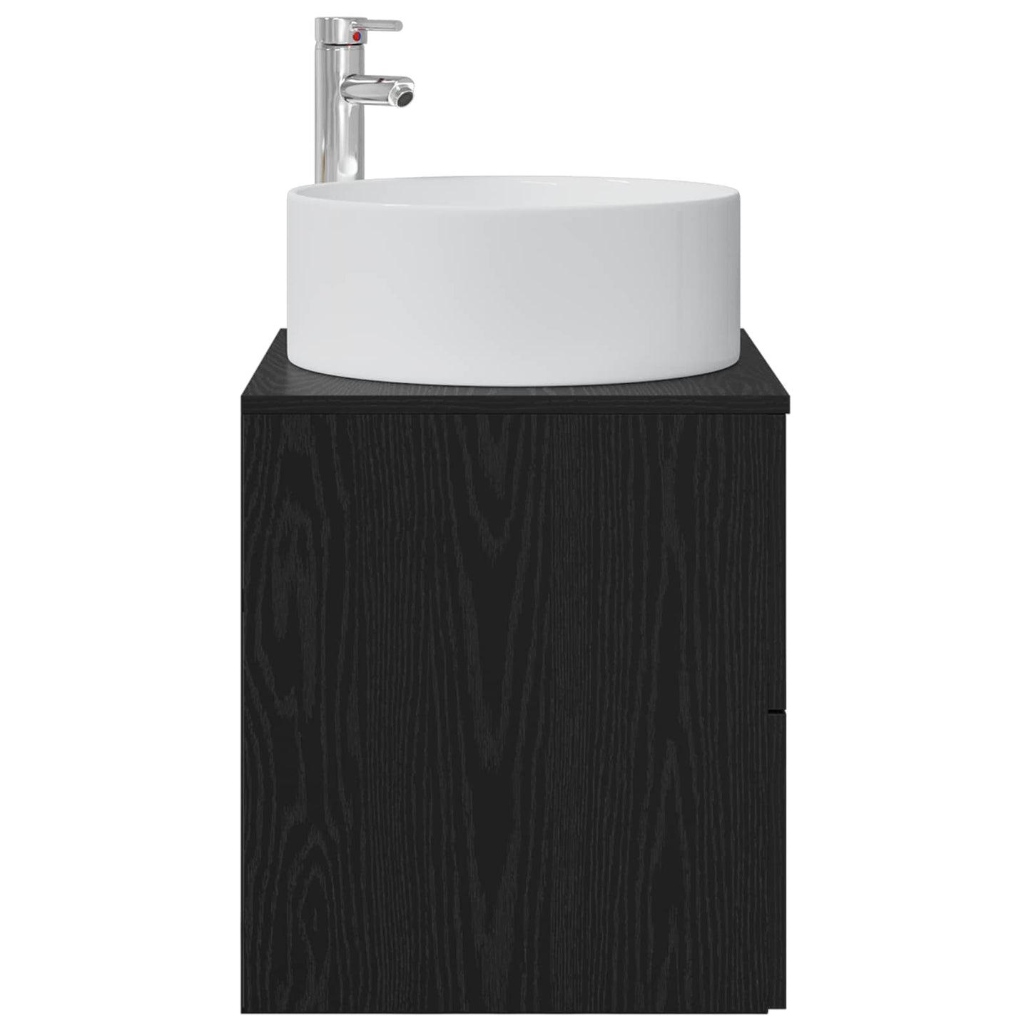 Mobile Lavabo da Parete Rovere Nero 49,5 x 44,5 x 65,5 cm | homemem39