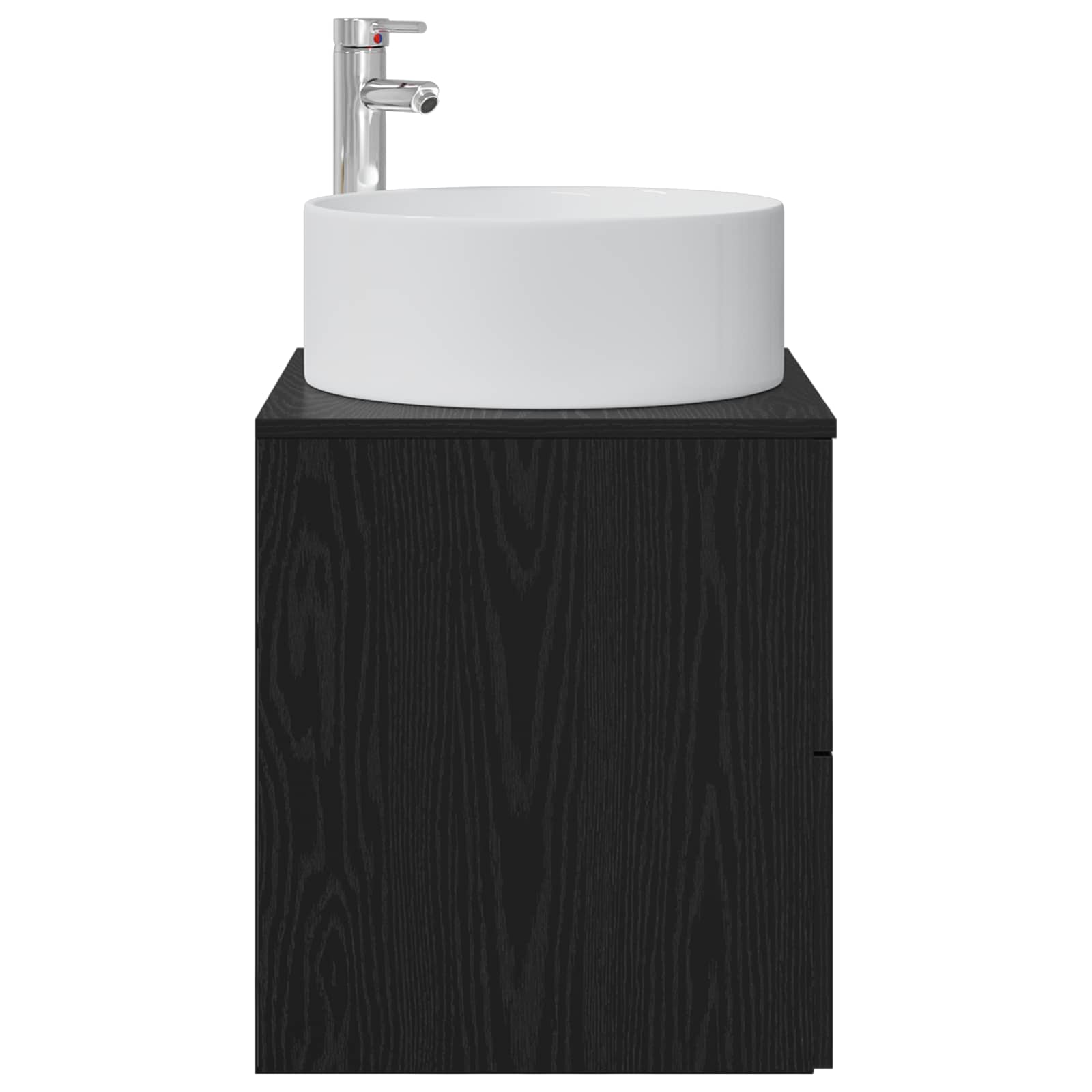 Mobile Lavabo da Parete Rovere Nero 49,5 x 44,5 x 65,5 cm | homemem39