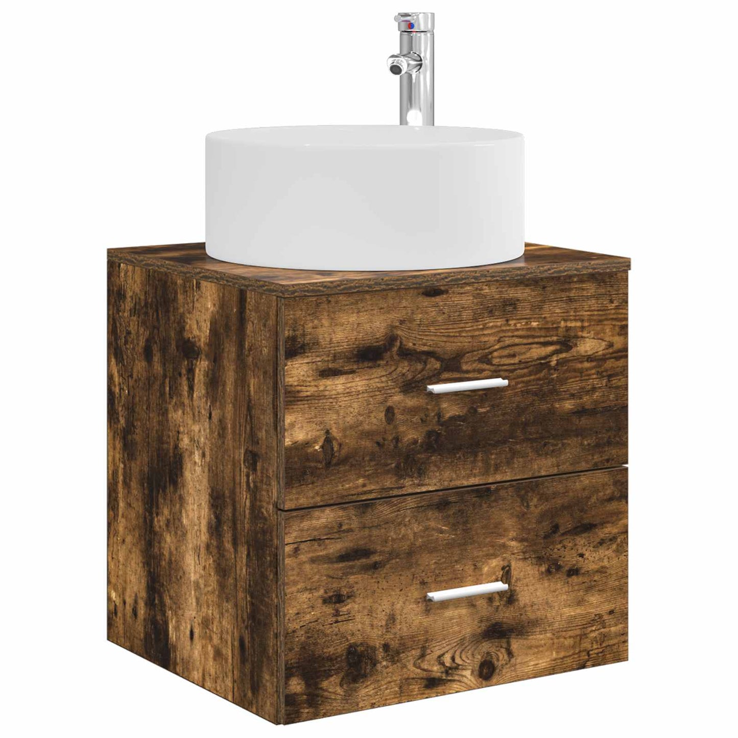 Mobile Lavabo da Parete Rovere Fumo 49,5 x 44,5 x 65,5 cm