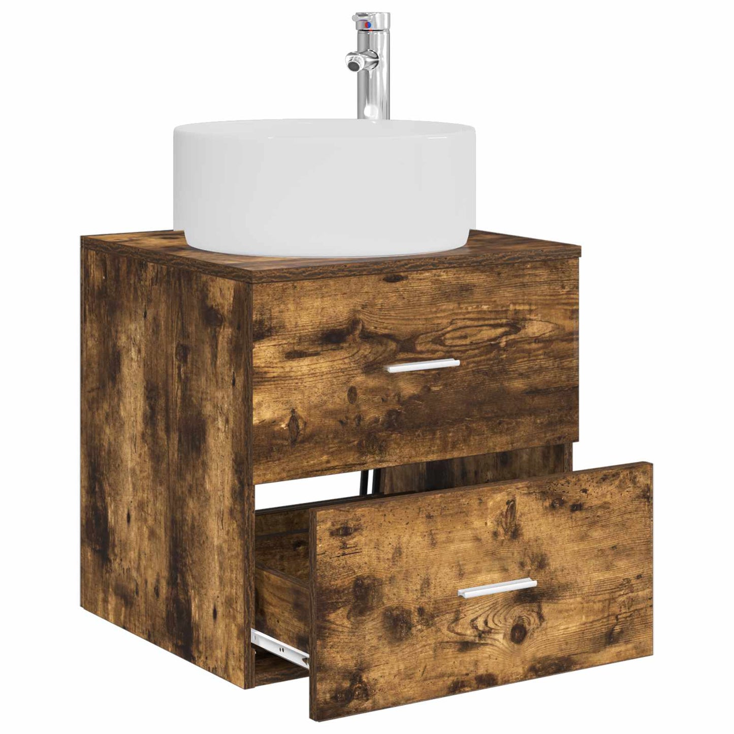 Mobile Lavabo da Parete Rovere Fumo 49,5 x 44,5 x 65,5 cm | homemem39