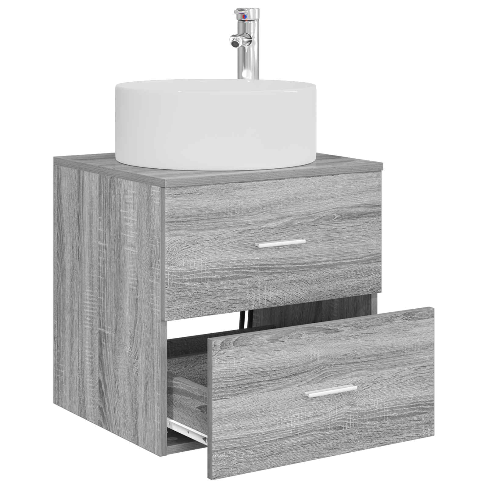 Mobile Lavabo da Parete Sonoma grigio 49,5 x 44,5 x 65,5 cm | homemem39