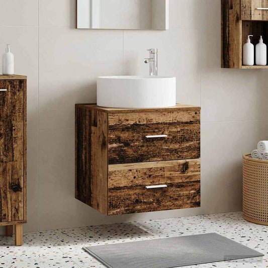 Mobile Lavabo da Parete Legno antico 49,5 x 44,5 x 65,5 cm - homemem39