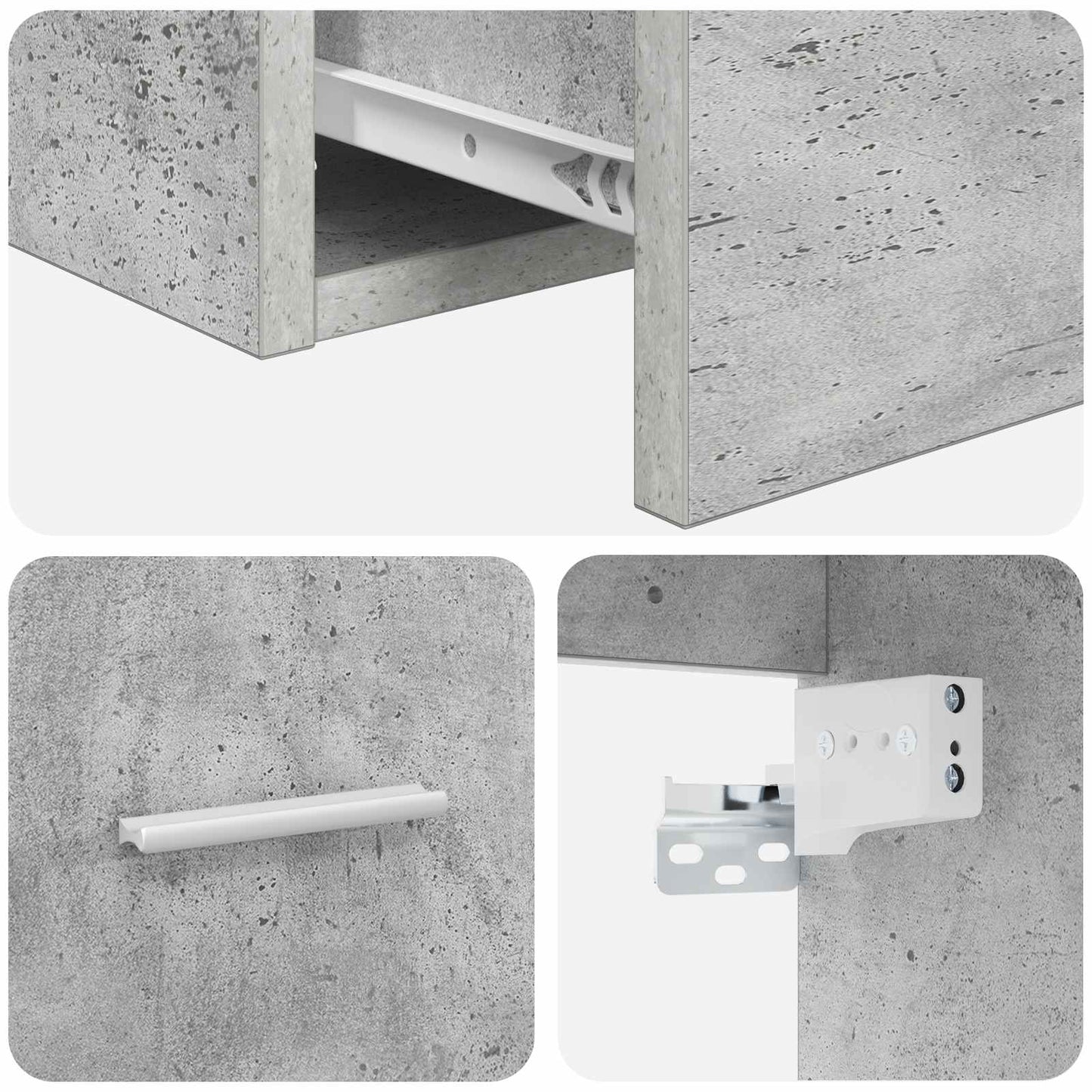 Mobile da Bagno da Muro Grigio Cemento 62,5 x 44,5 x 50 cm | homemem39