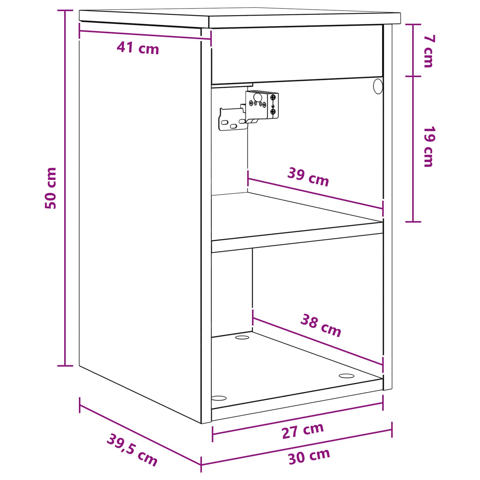 Armadio Bagno In-between Rovere Artigianale 30 x 35 x 50 cm | homemem39