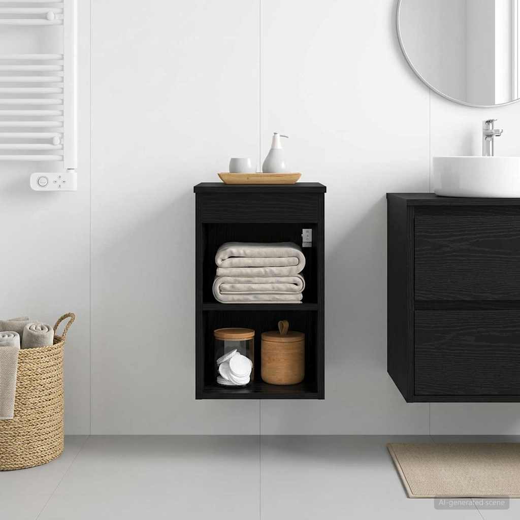 Armadio Bagno In-between Rovere Nero 30 x 41 x 50 cm | homemem39