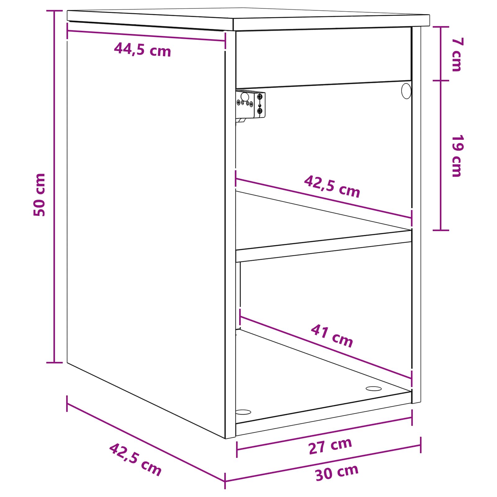 Armadio Bagno In-between Rovere Sonoma 30 x 44,5 x 50 cm | homemem39