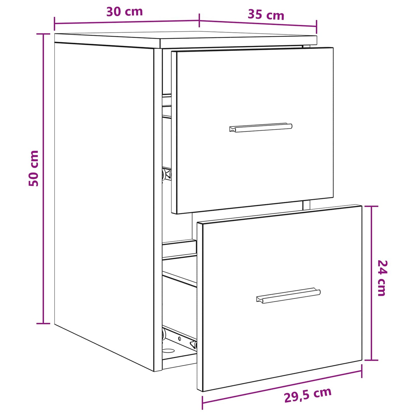 Armadio Bagno In-between Rovere Fumo 30 x 35 x 50 cm | homemem39