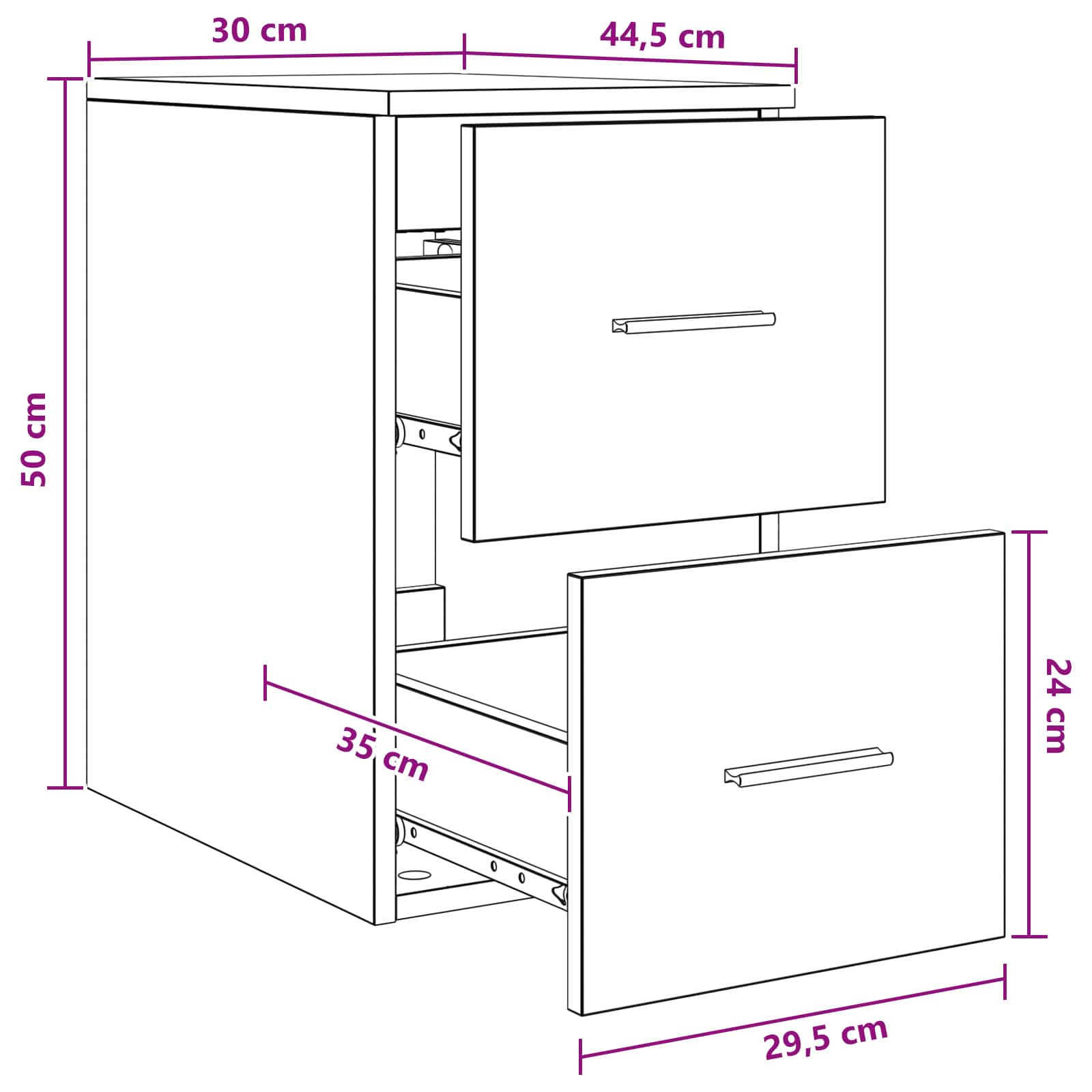 Armadio Bagno In-between Grigio Cemento 30 x 44,5 x 50 cm | homemem39