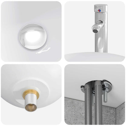 Mobile Lavabo da Parete Grigio Cemento 49,5 x 35 x 63 cm | homemem39