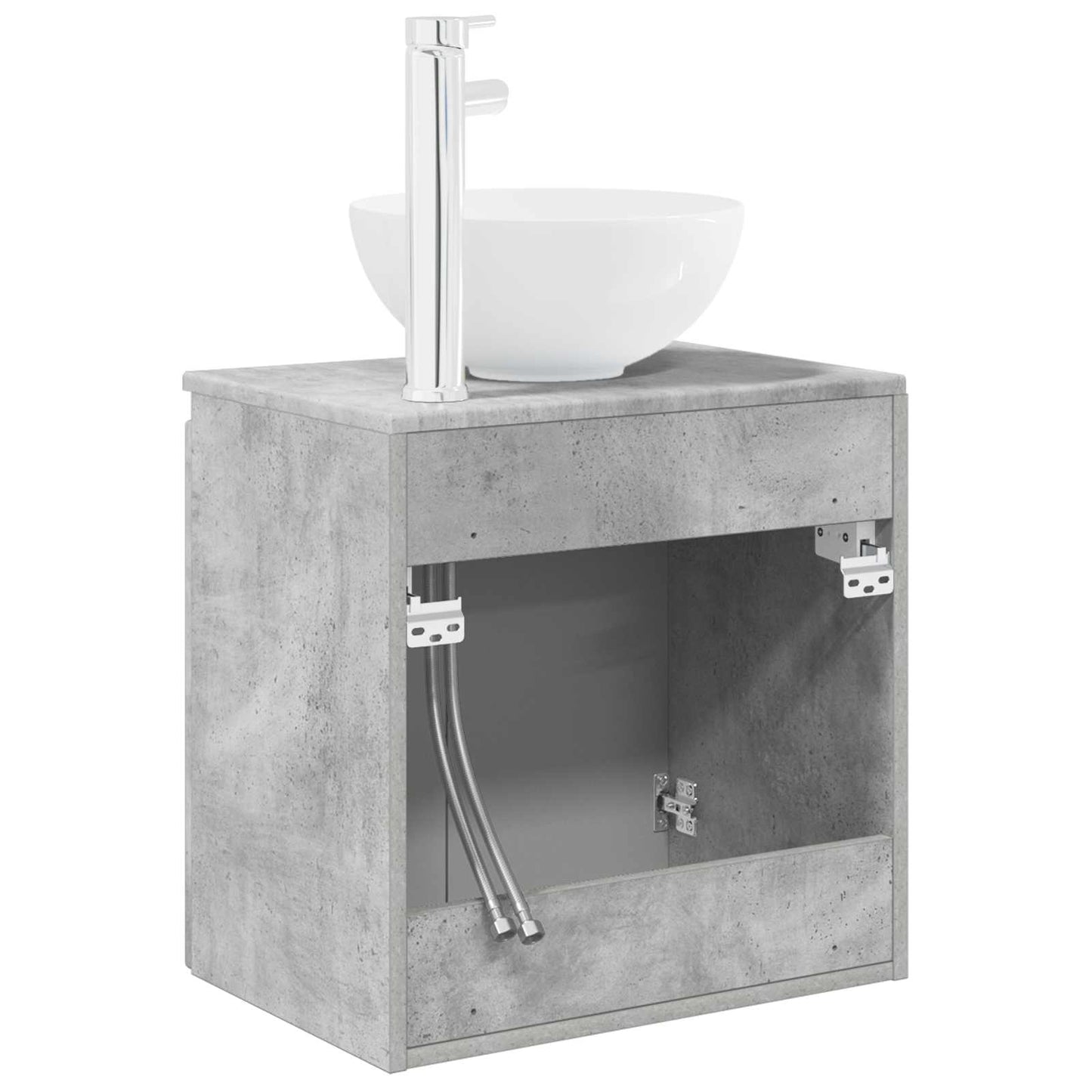 Mobile Lavabo da Parete Grigio Cemento 49,5 x 35 x 63 cm | homemem39
