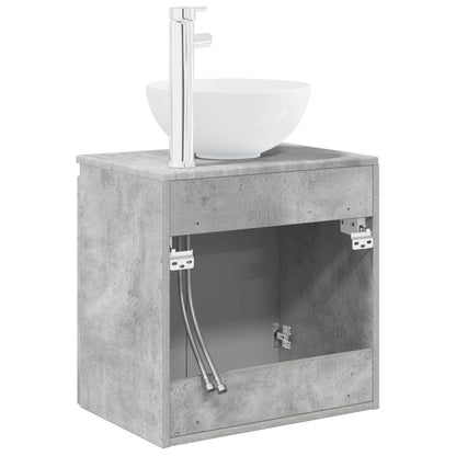 Mobile Lavabo da Parete Grigio Cemento 49,5 x 35 x 63 cm | homemem39