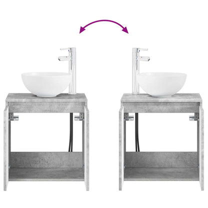 Mobile Lavabo da Parete Grigio Cemento 49,5 x 35 x 63 cm | homemem39