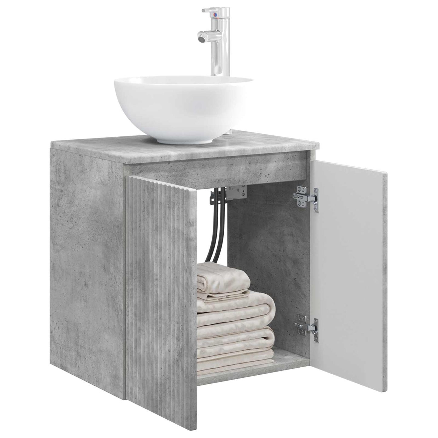 Mobile Lavabo da Parete Grigio Cemento 49,5 x 35 x 63 cm | homemem39