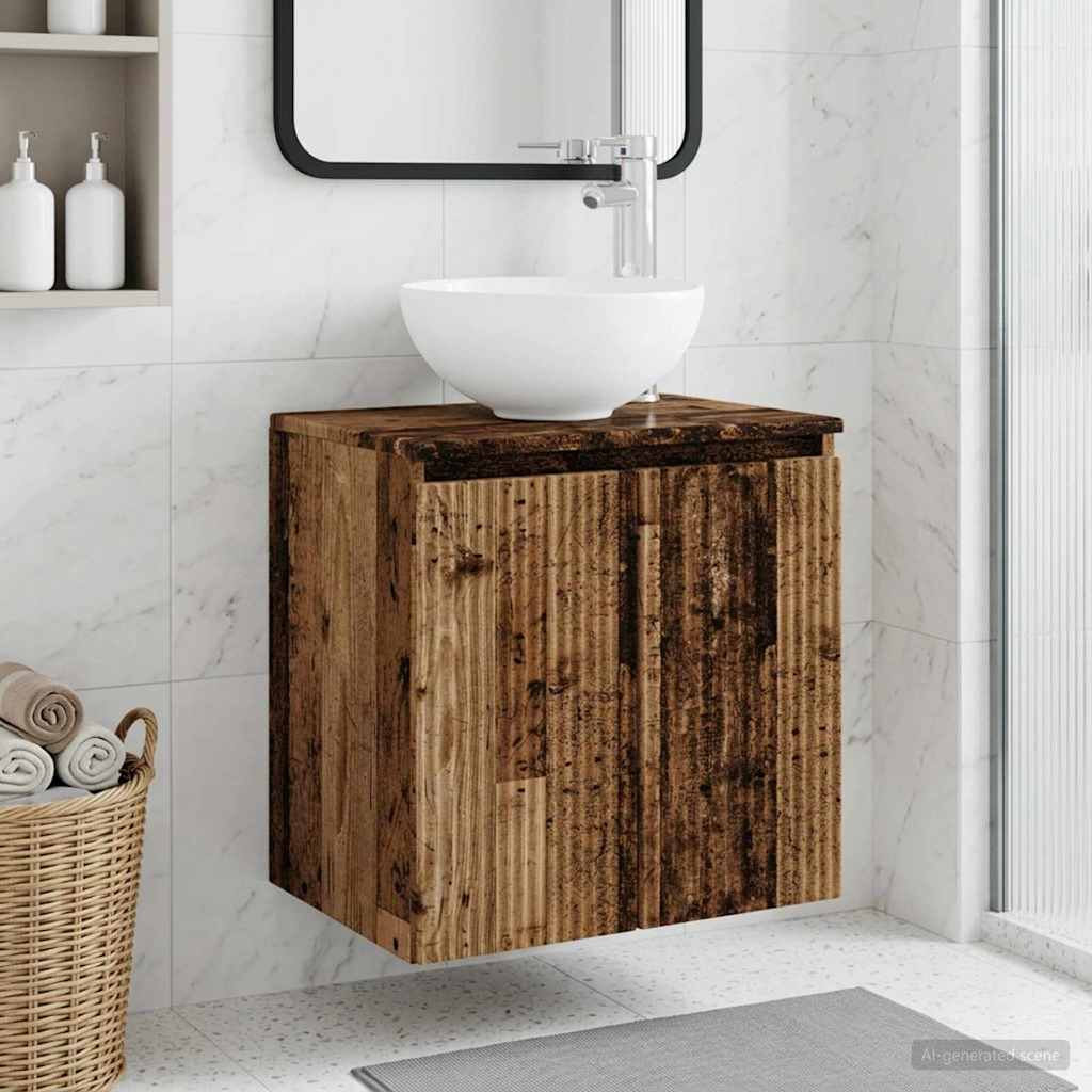 Mobile Lavabo da Parete Legno antico 49,5 x 35 x 63 cm | homemem39