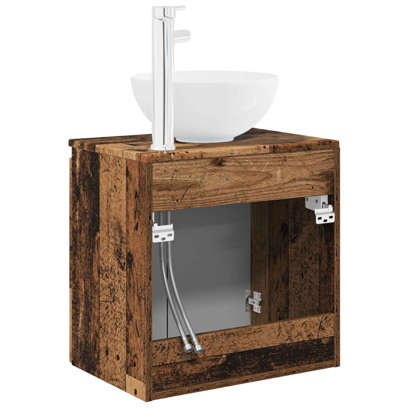 Mobile Lavabo da Parete Legno antico 49,5 x 35 x 63 cm | homemem39