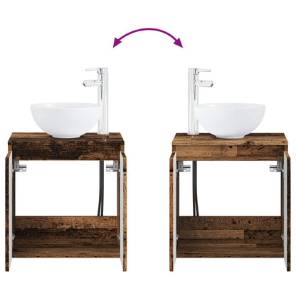 Mobile Lavabo da Parete Legno antico 49,5 x 35 x 63 cm | homemem39
