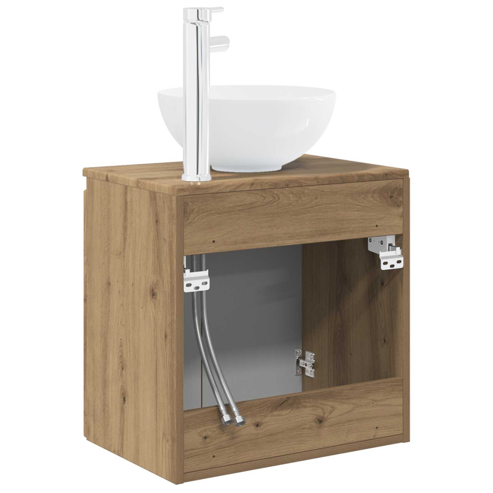 Mobile Lavabo da Parete Rovere Artigianale 49,5 x 35 x 63 cm | homemem39