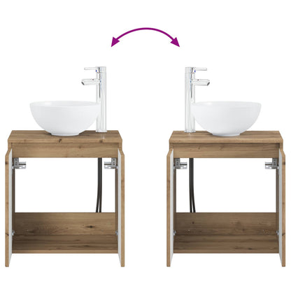 Mobile Lavabo da Parete Rovere Artigianale 49,5 x 35 x 63 cm | homemem39