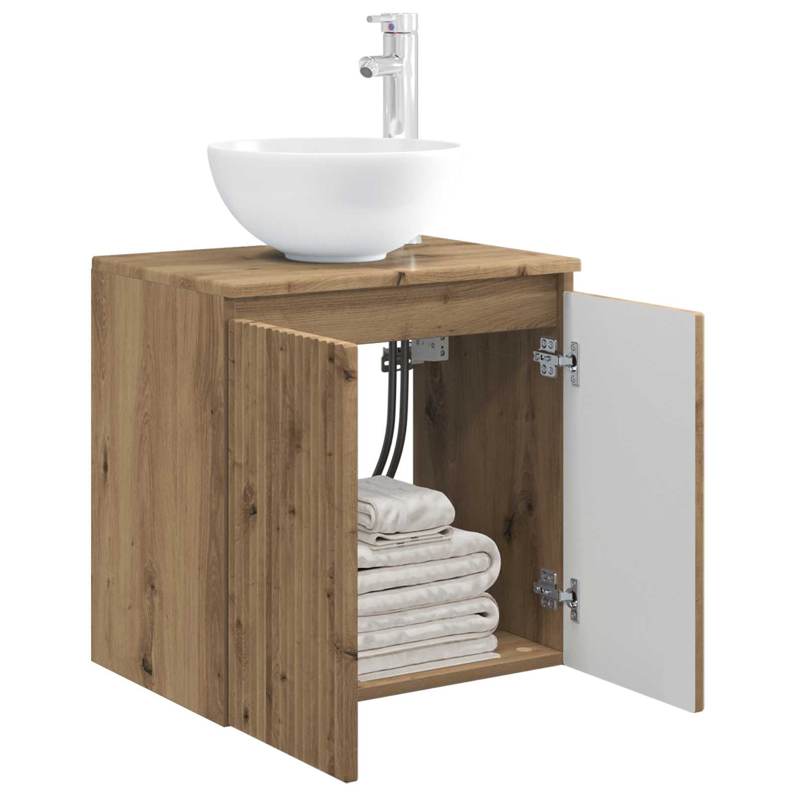 Mobile Lavabo da Parete Rovere Artigianale 49,5 x 35 x 63 cm | homemem39