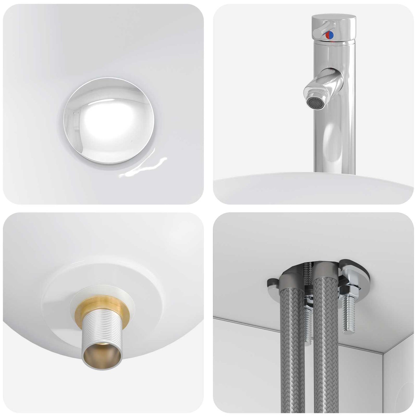 Mobile Lavabo da Parete Bianco 49,5 x 41 x 64,5 cm | homemem39