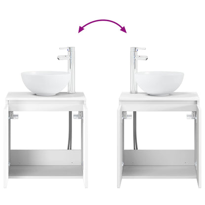 Mobile Lavabo da Parete Bianco 49,5 x 41 x 64,5 cm | homemem39